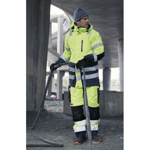 6639 Pantalones largos de trabajo aislantes 37.5® de alta visibiidad clase 2 AllroundWork  amarillo/ gris acero